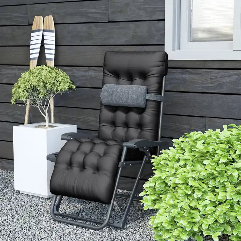 Padded Zero Gravity Chair, Folding Recliner Chair