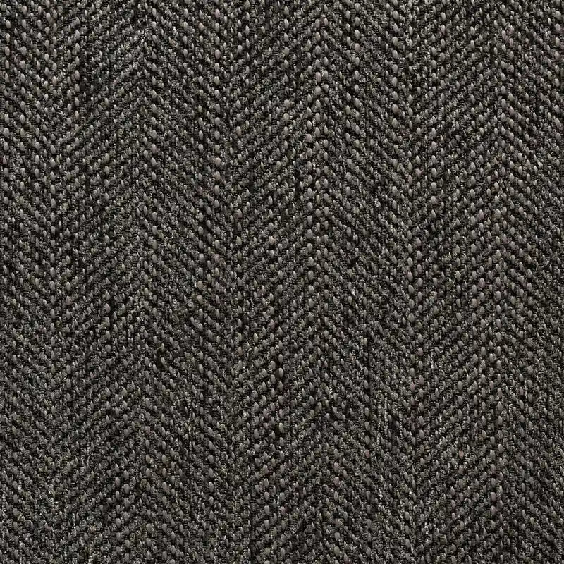 Made in Canada 44 Chenille Fabric Storage Ottoman with Wood Legs - Charcoal Grey