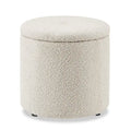 Ontario 14.75 Round Fabric Storage Ottoman