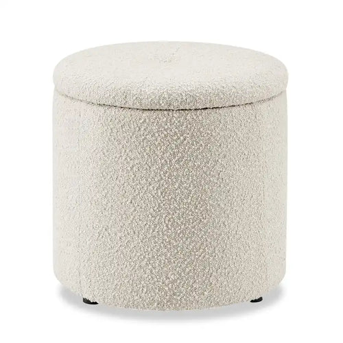 Ontario 14.75 Round Fabric Storage Ottoman