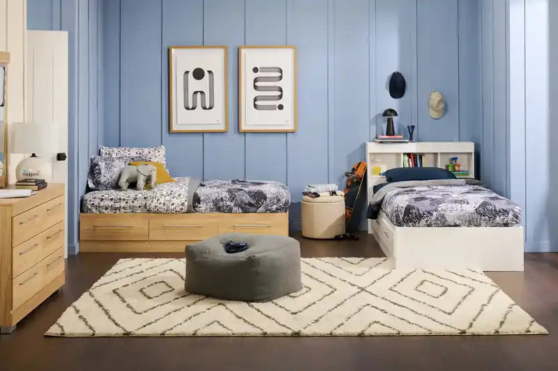 14.75 Round Fabric Storage Ottoman