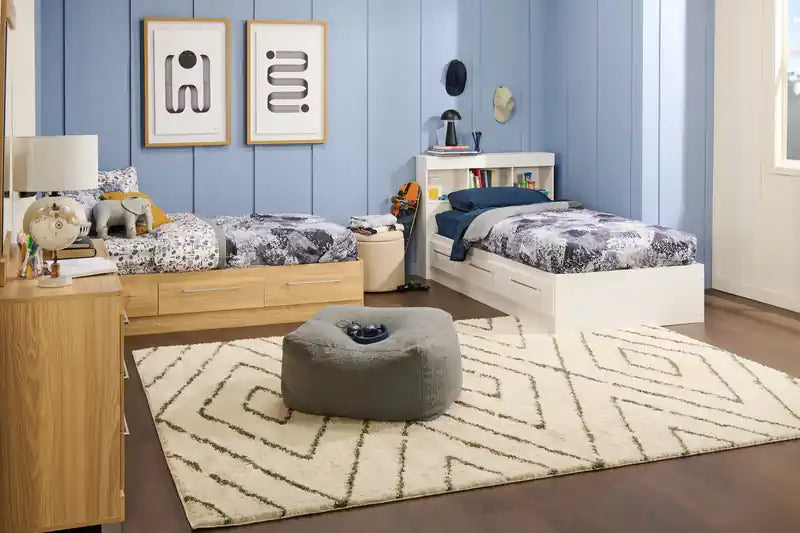 14.75 Round Fabric Storage Ottoman