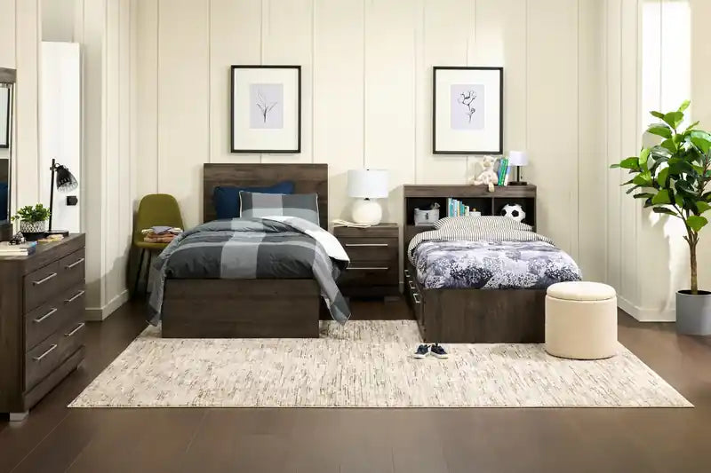 14.75 Round Fabric Storage Ottoman