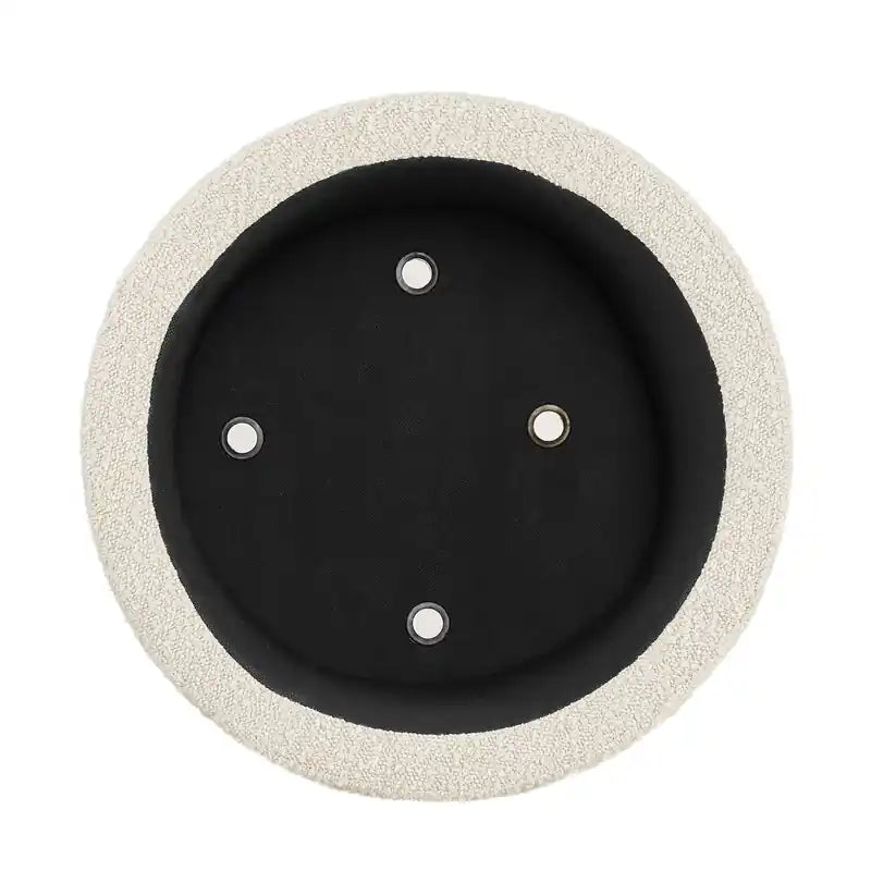 14.75 Round Fabric Storage Ottoman