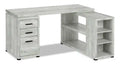 Rickey 60 L-Shaped Corner Office Desk with 3-Drawers & Shelving